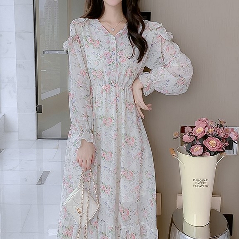 ローズパールボタンワンピース 1108 Mimirie