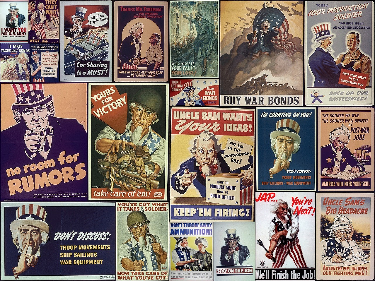 プロパガンダポスター アメリカ ドイツ 第二次世界大戦 昔々の本と素材屋さん ヴィンテージ クリエイト
