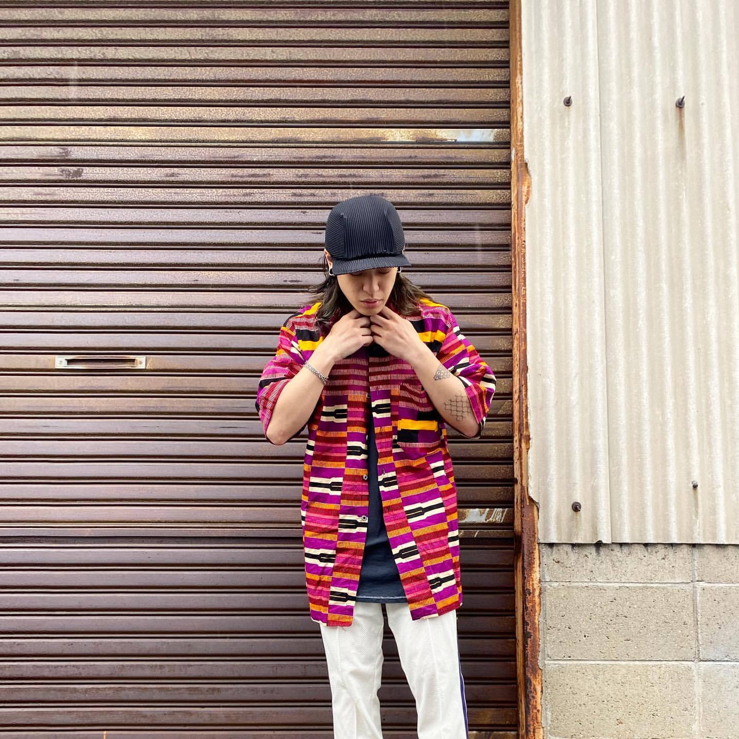 アフリカンバティック 総柄シャツ メンズxl相当 古着 半袖シャツ All15 Cave 古着屋 公式 古着通販サイト