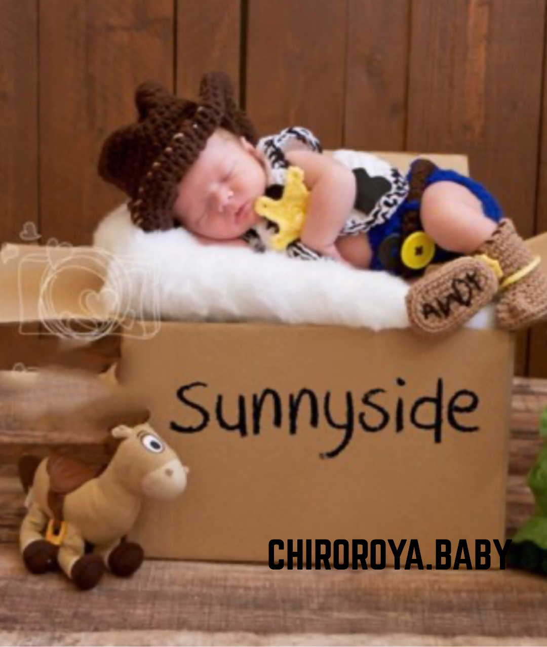 即納 ニューボーンフォトウッディさん ベビーコスチューム Chiroroya