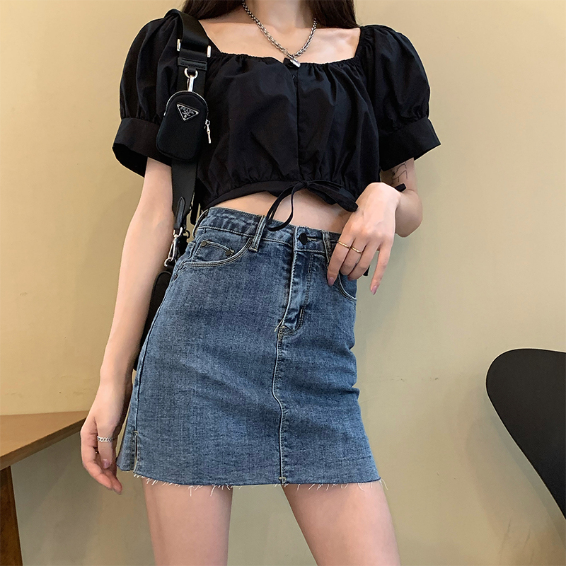 カットダメージデニムミニスカート Rd56 Beep 韓国メンズファッション通販サイト