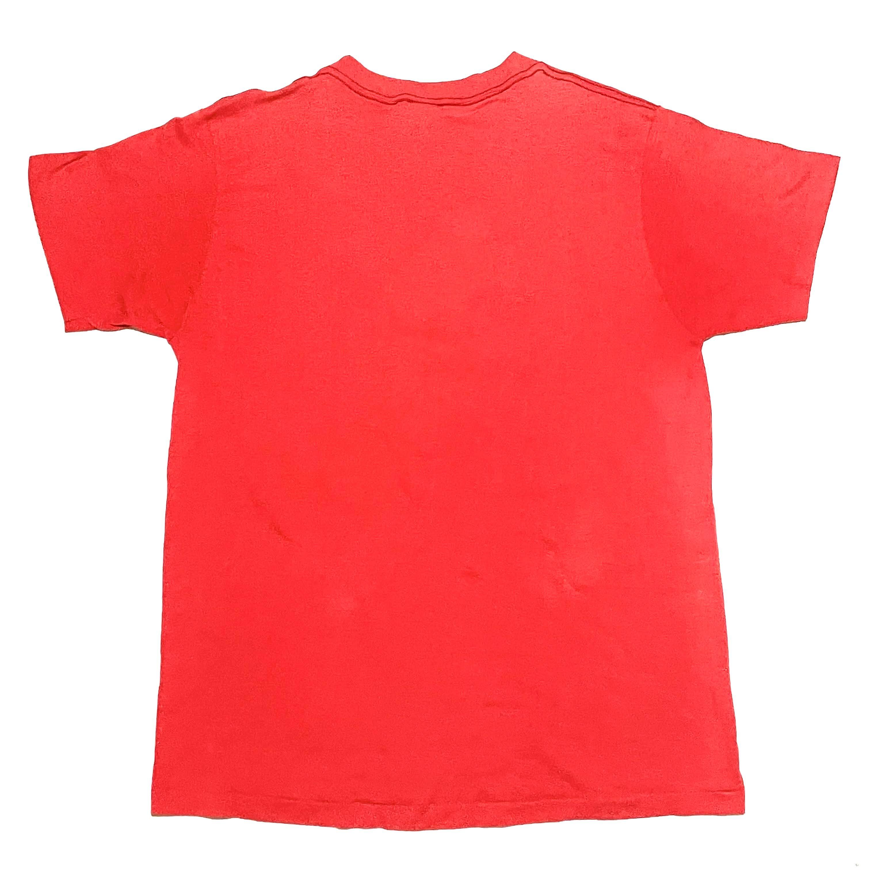 80s 目つむりミッキー ミッキーマウス ディズニーオフィシャル ヴィンテージ Tシャツ チャンピオン オハイオ Champion Disney Mickey Ohio 赤 Xl 極美品レアプリント ヴィンテージ古着 アンティーク商品取扱い Black Smith ブラックスミス ミッドセンチュリー 昭和