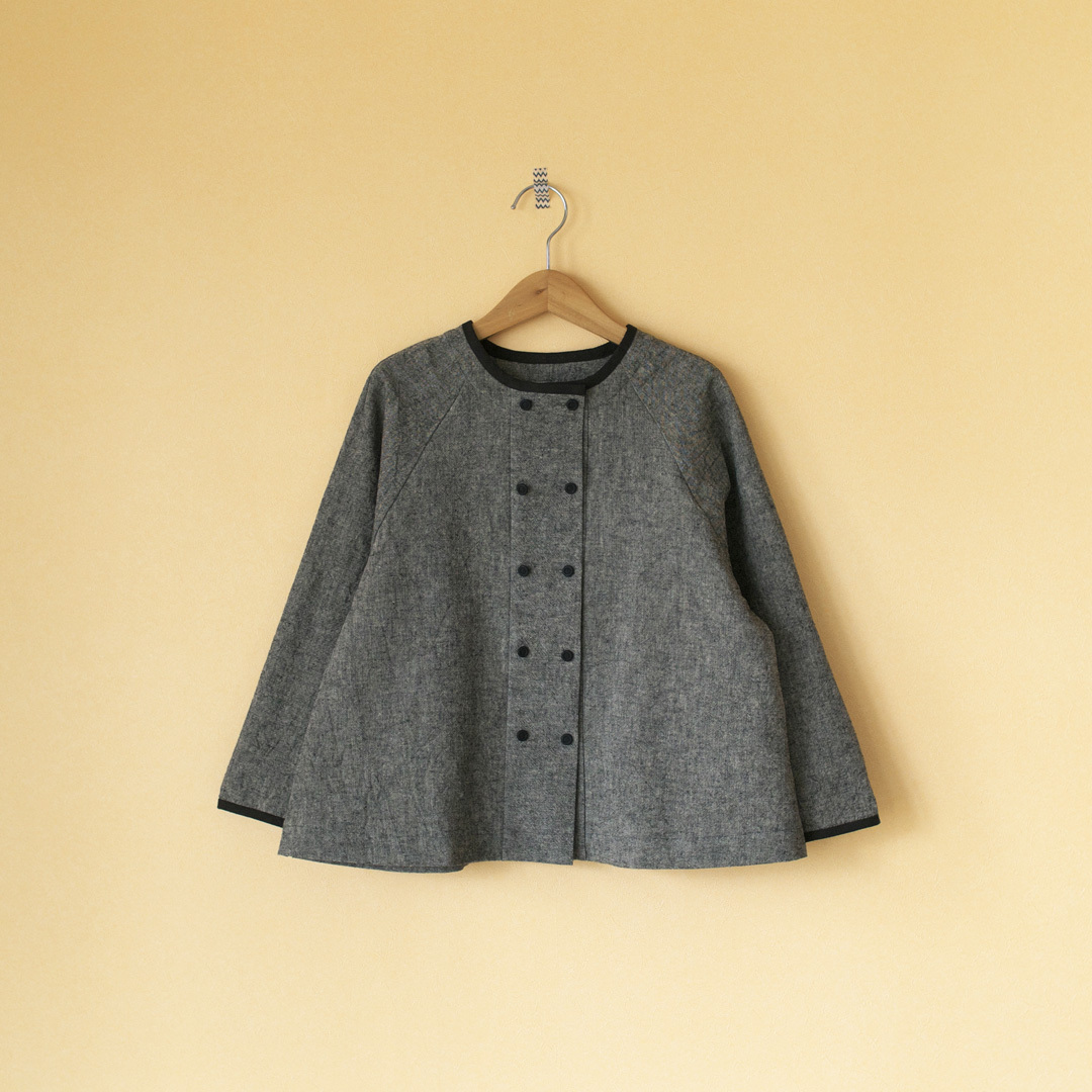 Magali マガリ トリプルウォッシュリネン ダブルボタンジャケット グレイ Chelsea チェルシーオンラインショップ 四日市