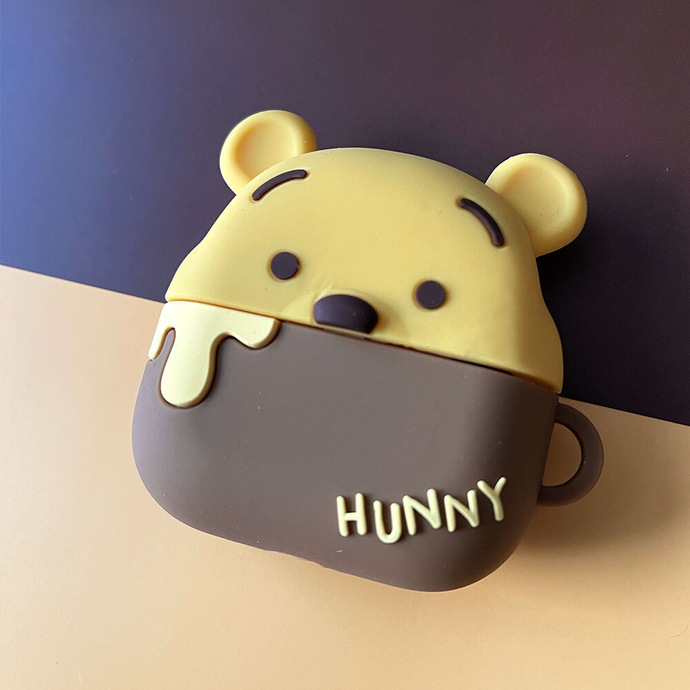 ディズニー Airpods Proケース シリコン くまのプーさん Pooh Disney Hunny 蜂蜜 はちみつ Usagi Case ウサギケース 韓国iphoneケース通販