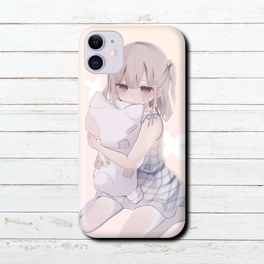 Iphoneケース スマホケース ロリっ娘 イラスト 女の子 エモい Iphone11 Pro Max Xperia 5 おしゃれ 病みかわいい 人気 イラストレーター 絵師 個性的 Android アンドロイド ケース タイトル ぬいぐるみと女の子 作 つるせ Iphoneケース Tシャツ メンズ スマホケース