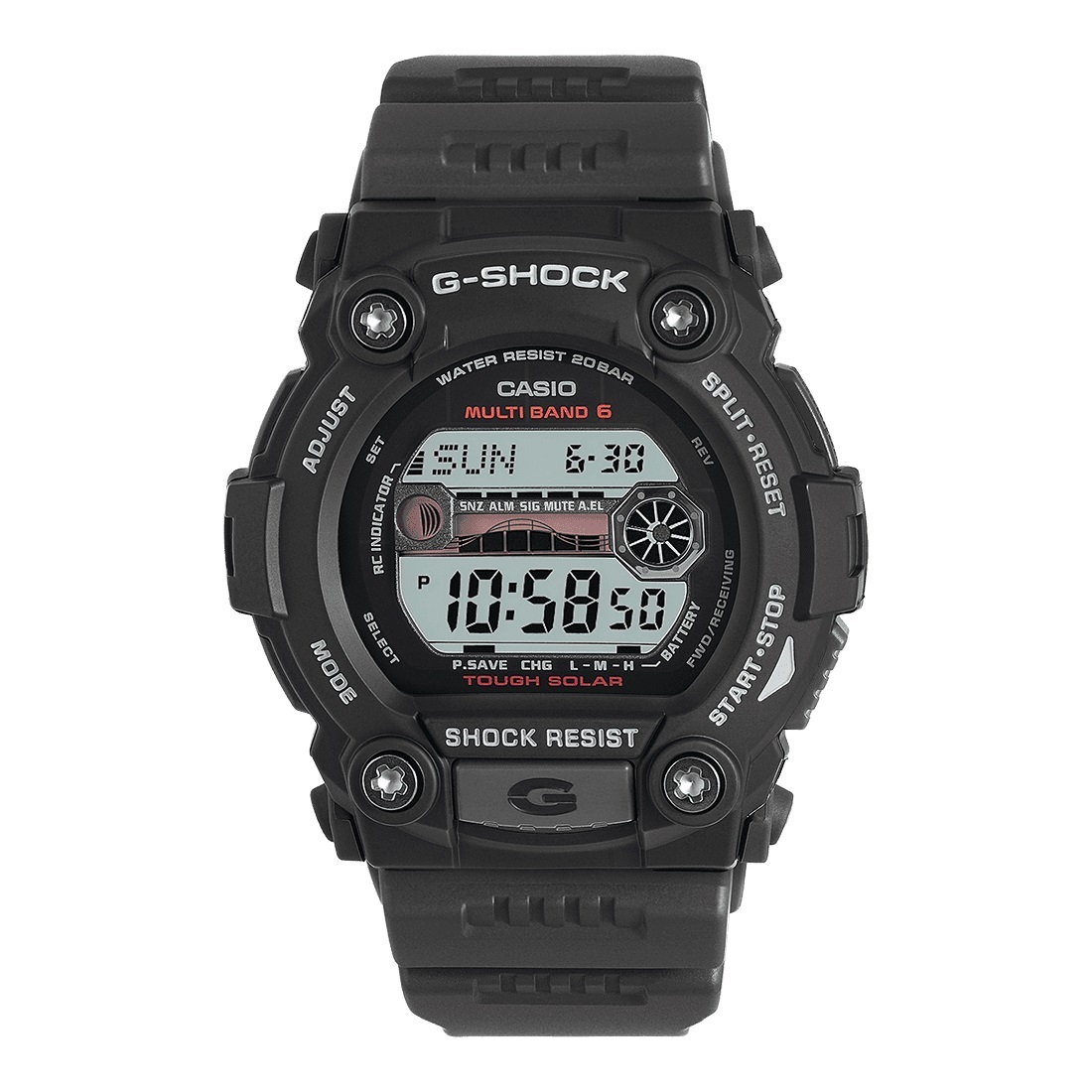 即納 Casio カシオ G Shock ジーショック Gショック タイドグラフ搭載 タフソーラーx世界6局電波時計 Gw 7900 1 海外モデル 腕時計 メンズ Watch Index