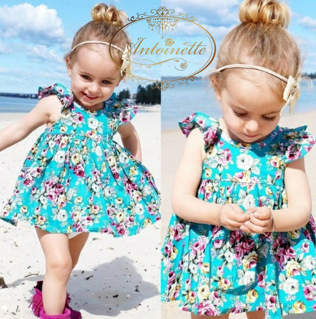 年末一掃セール 80サイズ 1 赤ちゃん パンツつき ワンピース 花柄か わいい 海外服 子供用 赤ちゃん用 ベビー ベビー服 Antoinette