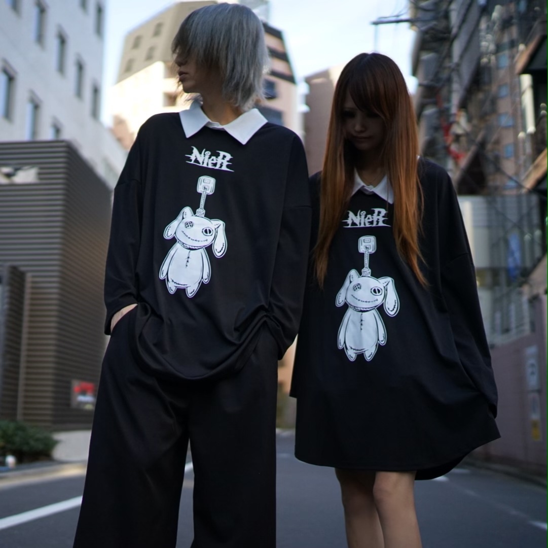 襟付き長袖カットソー Overcharge Nier