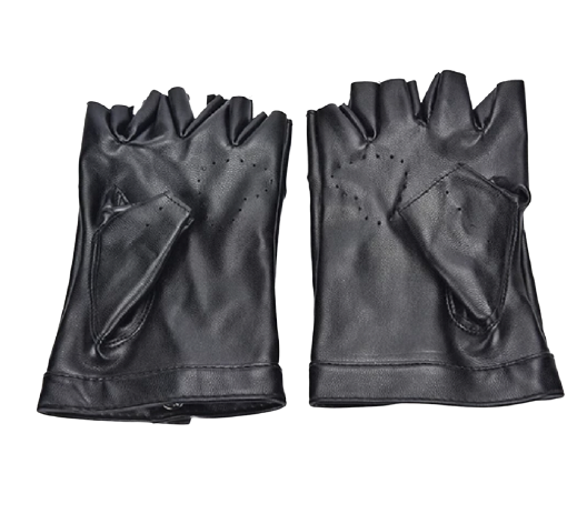 フェイクレザー ハートハーフフィンガーグローブ レディースバイクファッション専門店 Harebai ハレバイ