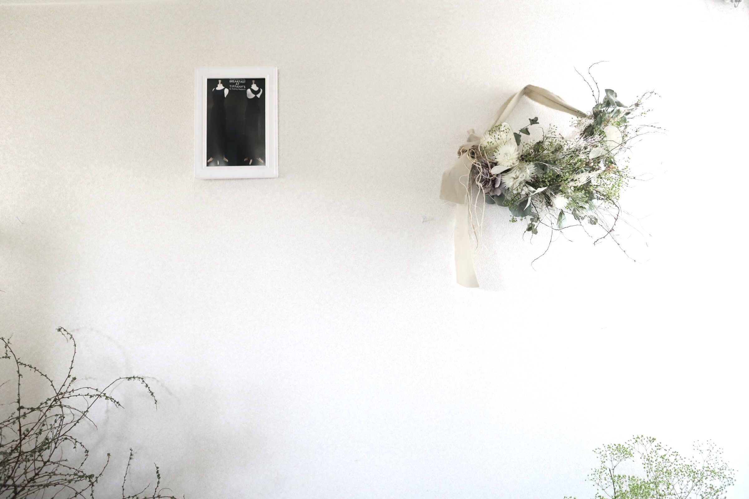 雪柳とユーカリのリボンハーフリース Frappa Flower Works