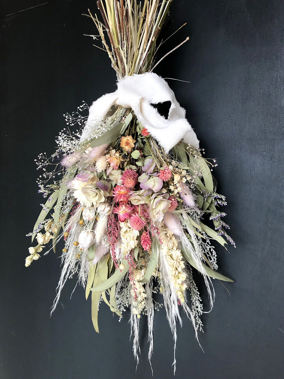 おまかせドライフラワー オーダースワッグ 花束 ブーケ Lサイズ Brocante De La Cocotte フランスアンティーク ドライフラワーのお店