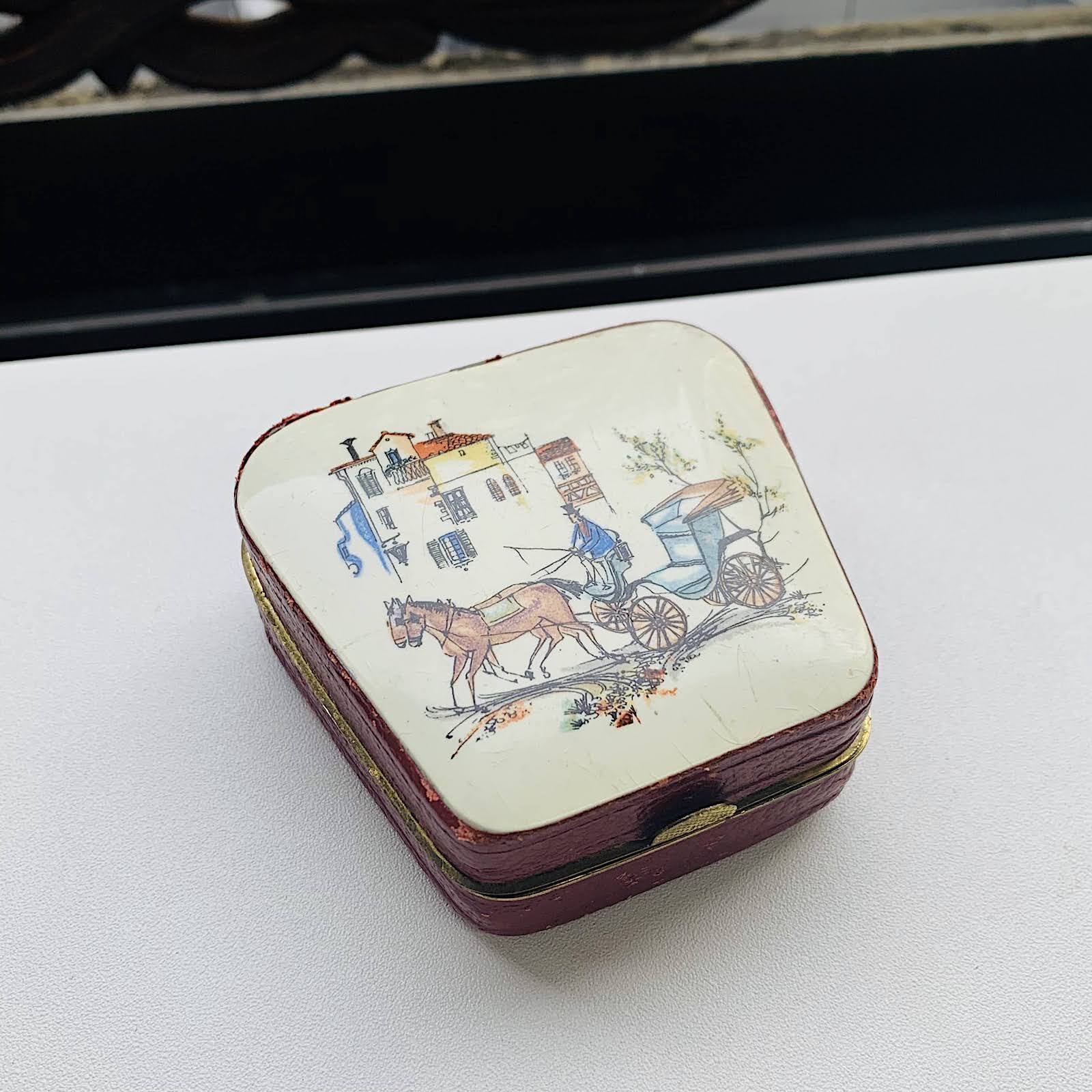 仏アンティーク 馬車イラスト ジュエリーbox Milo Antiques Vintage