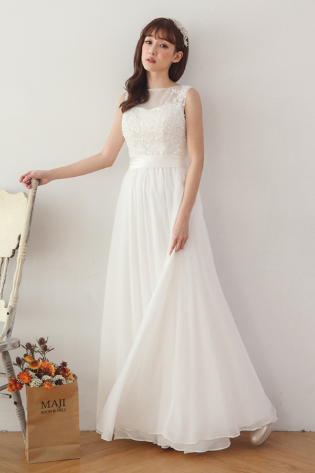 ナチュラルドレス エンパイアドレス B0037 結婚式 花嫁 2次会 ウェディングドレス 海外ウェディングやロケーション撮影でも アールベリー オリジナルドレス Dress Shop Rberry