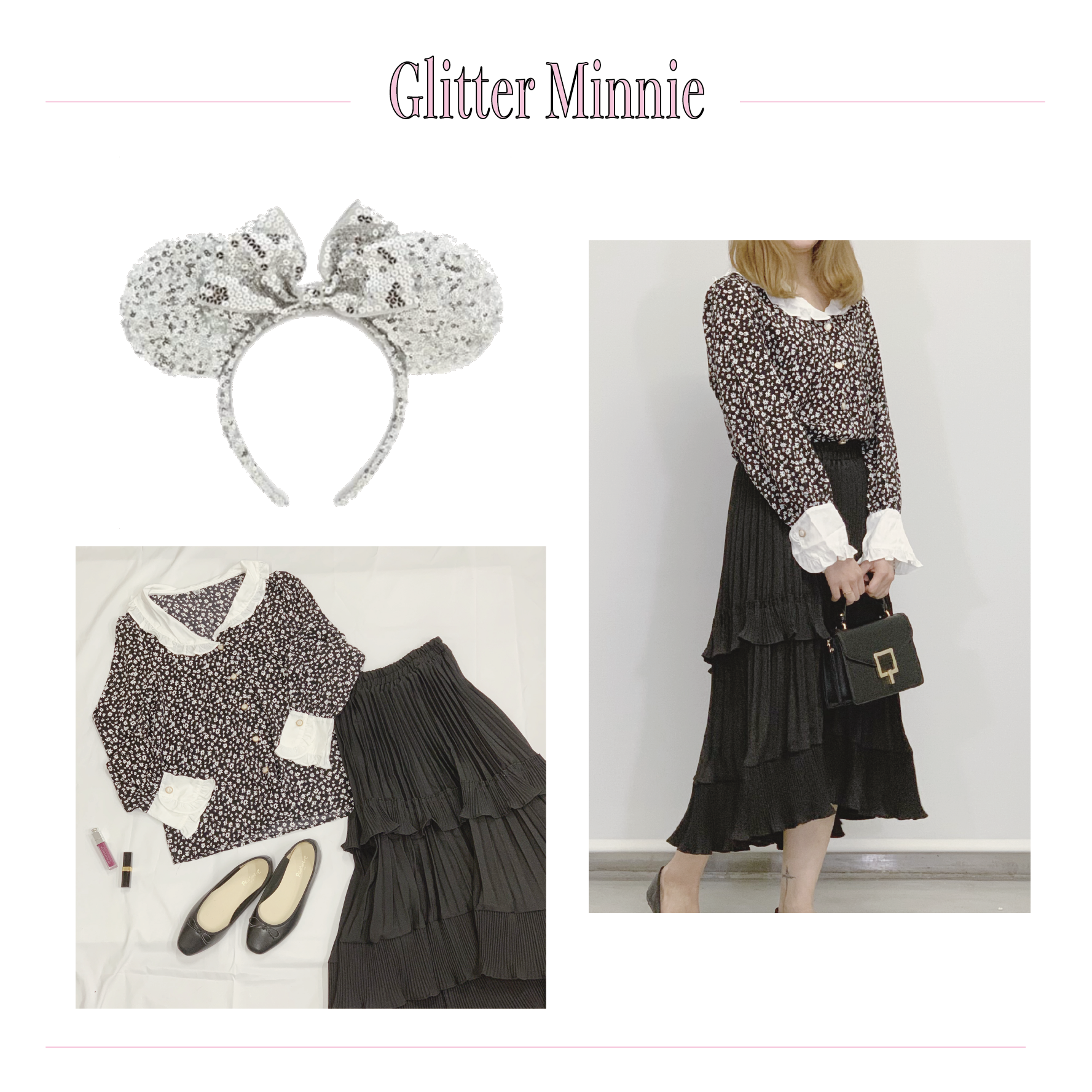 グリッターミニーコーデ2点セット Honeyant
