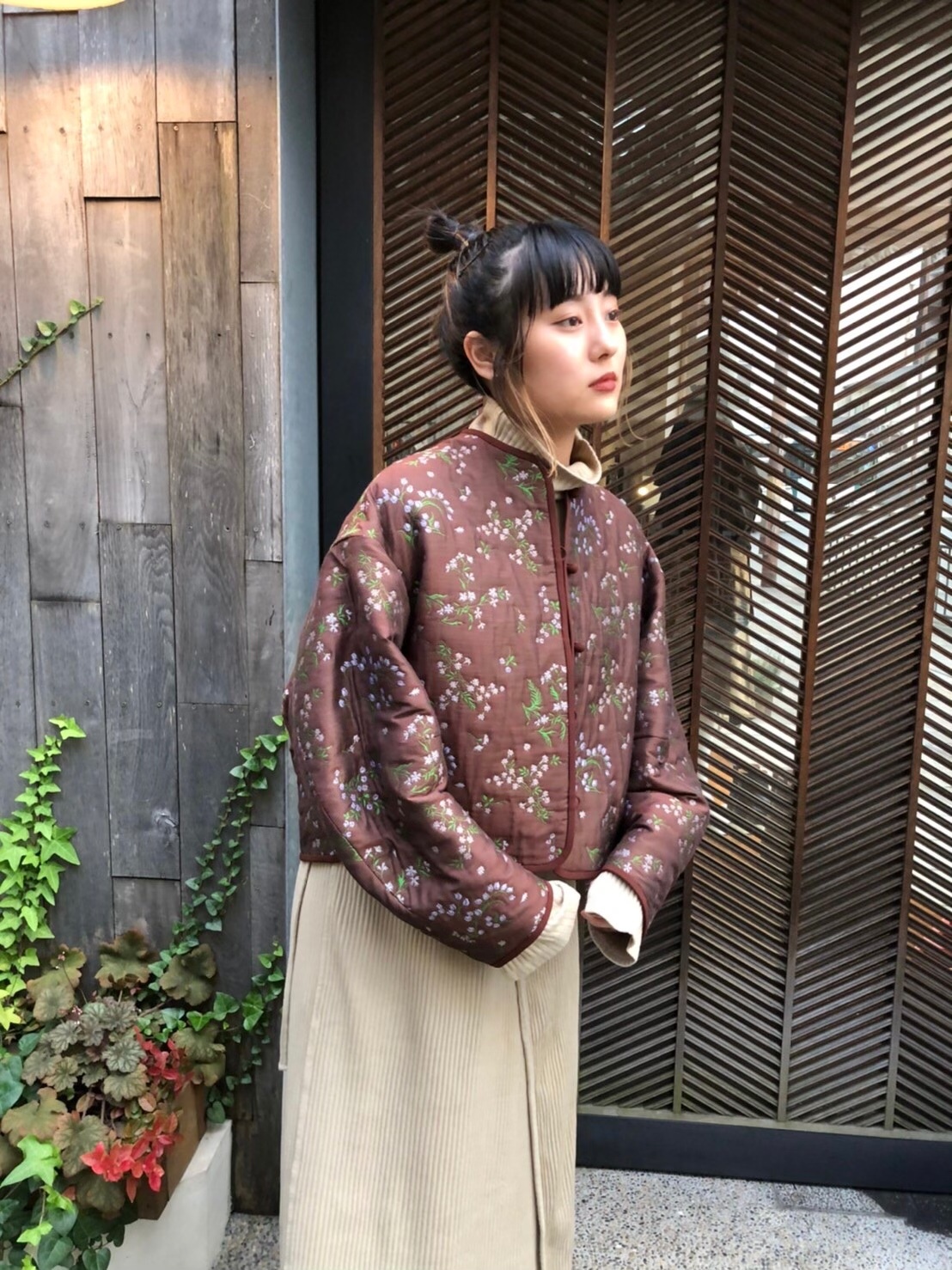 mame kurogouchi Ｆｌｏｒａｌ Ｊａｃｑｕａｒｄ Ｃｏａｔ 売店 