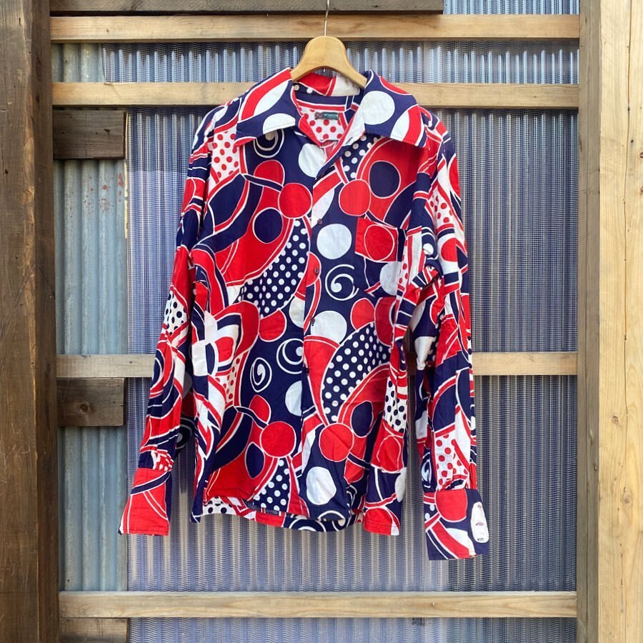 70年代 Mcgregor マックレガー 総柄シャツ ヴィンテージ メンズxl 古着 長袖シャツ Sa15 Cave 古着屋 公式 古着通販サイト 初回割 1000off実施中