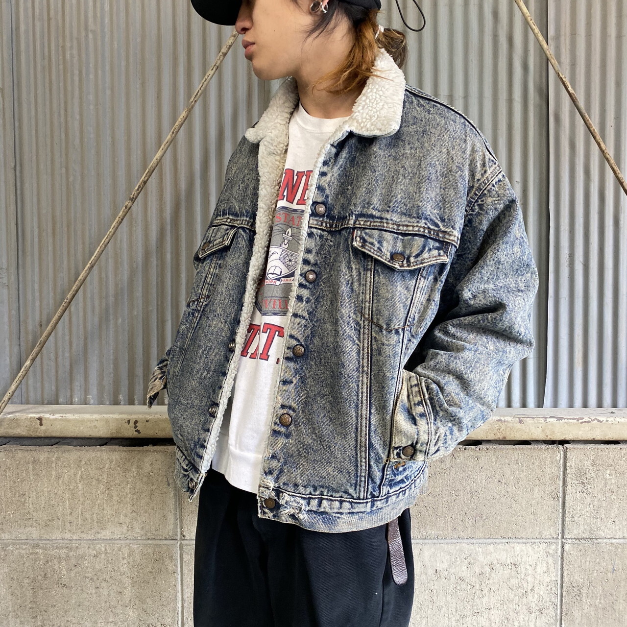 80年代 ビンテージ リーバイス デニムボアジャケット メンズl 古着 80s Levi S ヴィンテージ デニムジャケット Vtg Al Cave 古着屋 公式 古着通販サイト