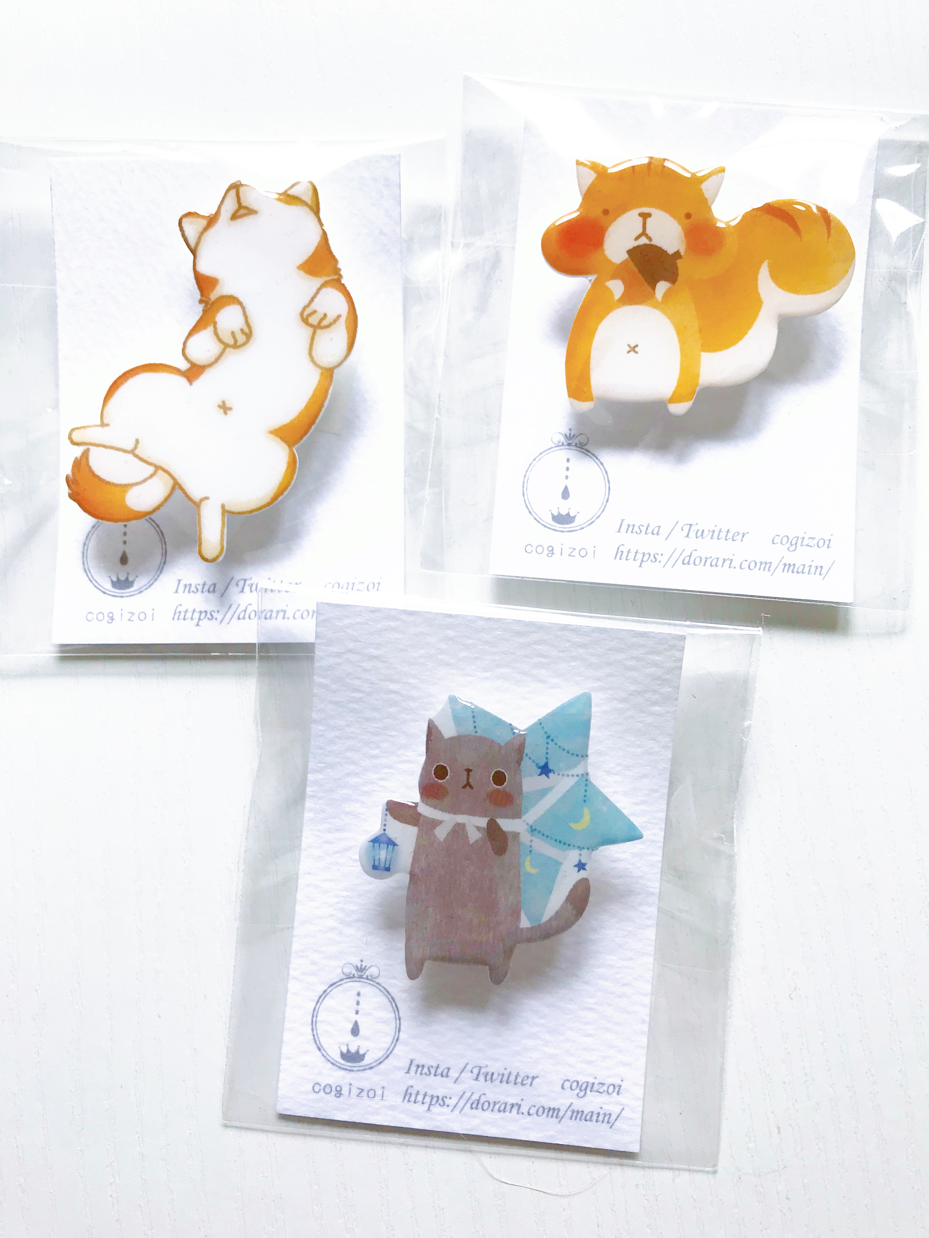 アニマルプラバンブローチ Q210 13 14 15 Hakococo