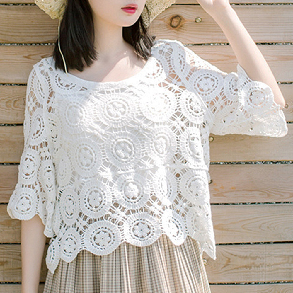 花柄レースブラウス Loulou