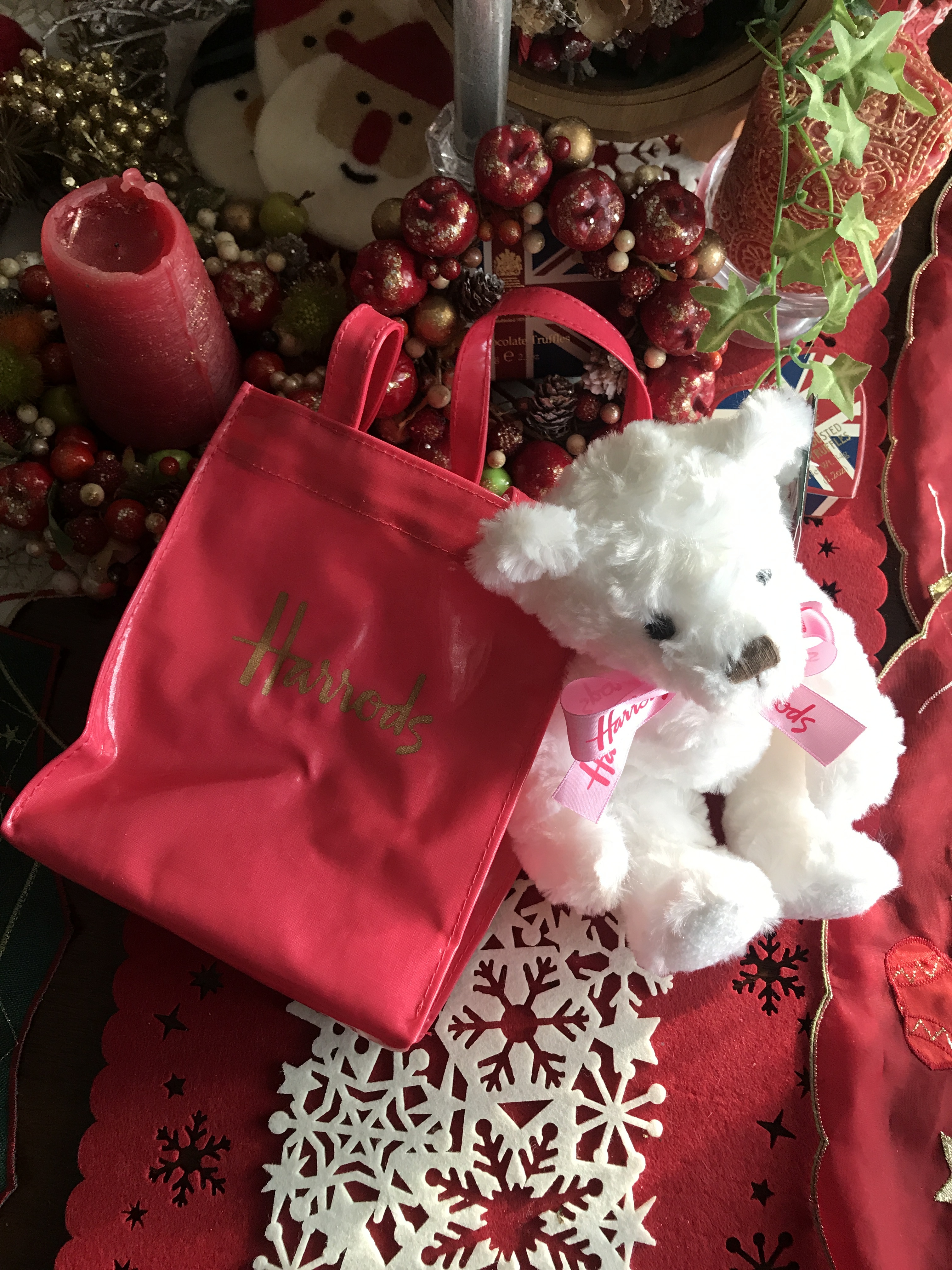 ハロッズ ピンクベアー バッグ付き イギリス Uk Merry Unbirthday