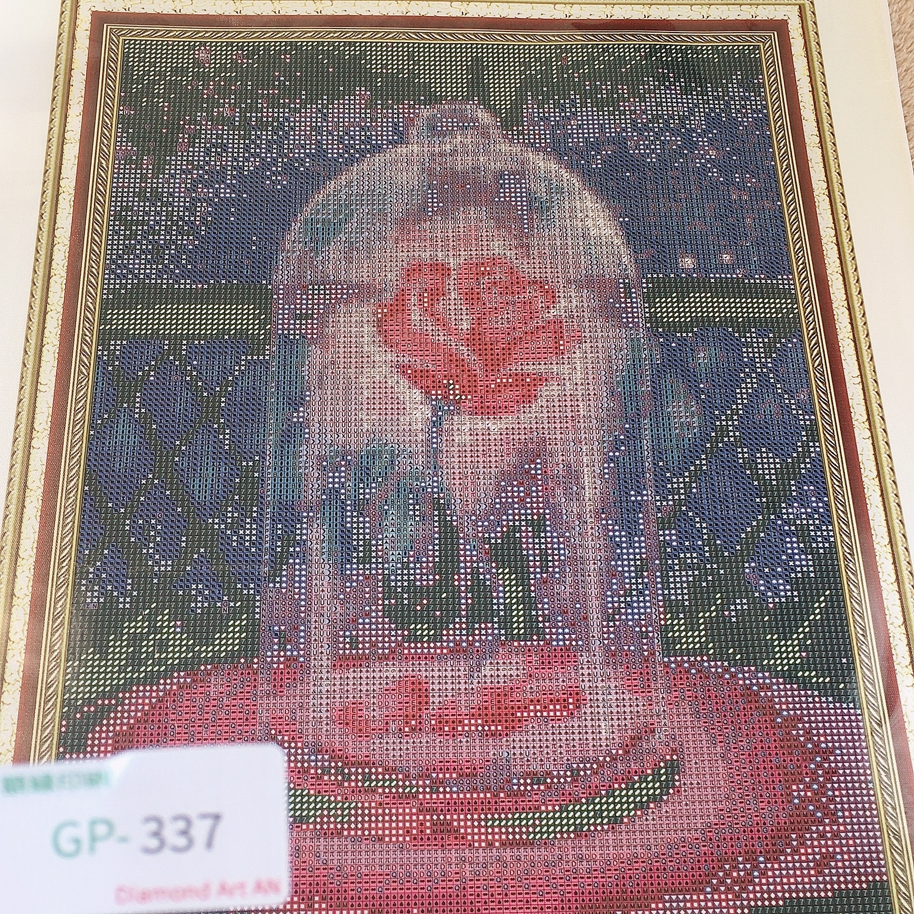 Gp 337 額縁印刷 ダイヤモンドアート 薔薇 美女と野獣 ディズニー ダイヤモンドアート An