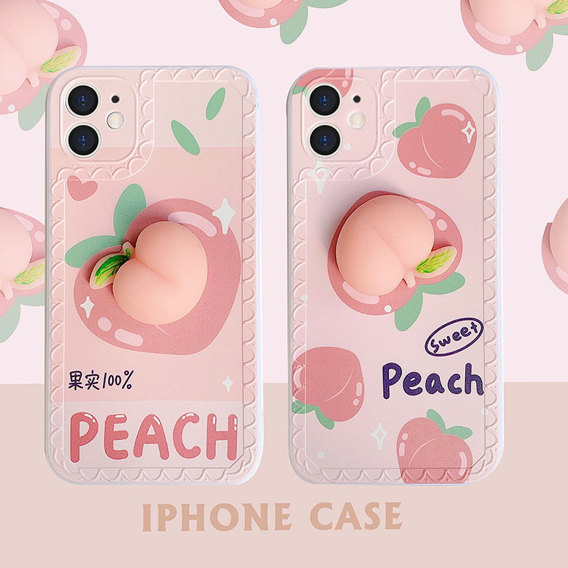 Iphoneケース スマホケース 立体 ピーチ 桃 ロゴ Peach Luluca 韓国トレンドファッションluluca ルルカ