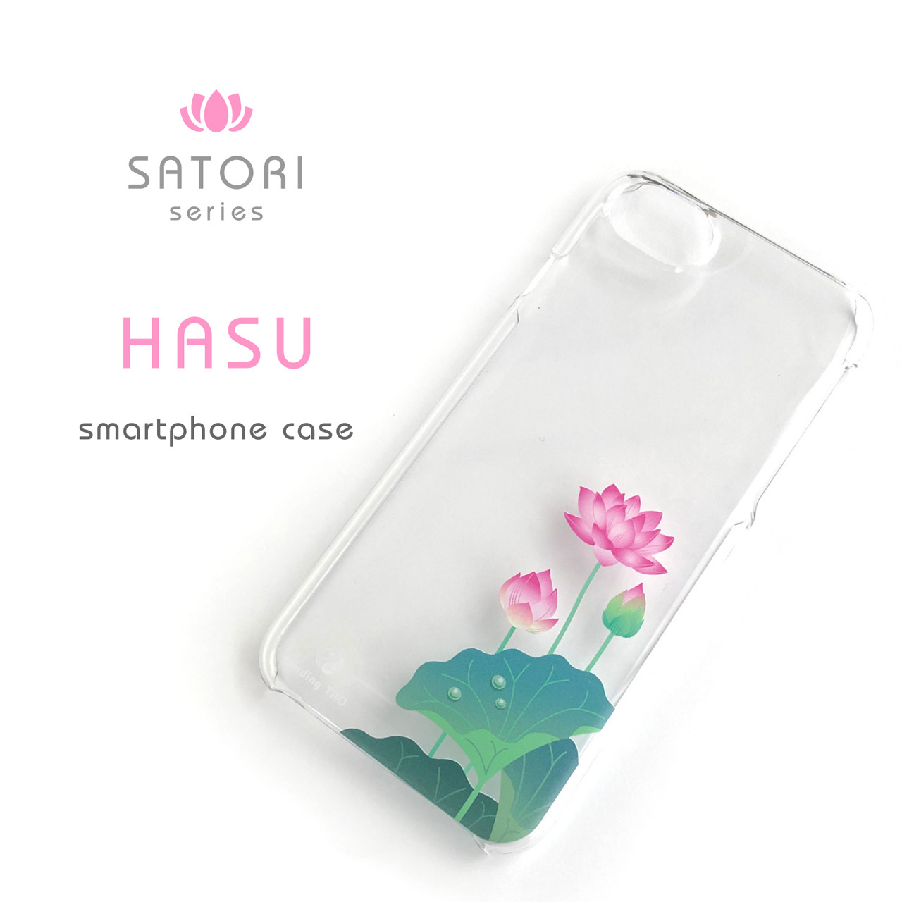 蓮 クリアスマホケース Iphone Android対応 くねくね道 かわいい仏像とガイコツのユニークなグッズのお店