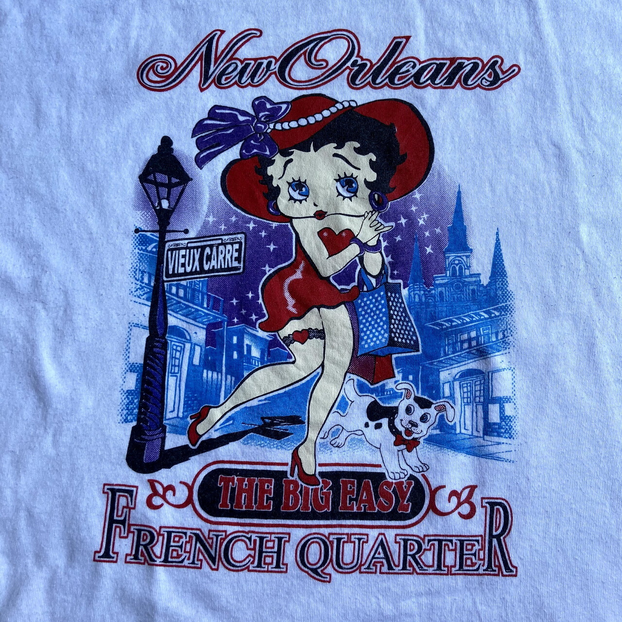 Betty Boop ベティちゃん New Orleans プリントtシャツ キャラクターtシャツ メンズxl レディース 古着 ホワイト 白 Tシャツ Sa Cave 古着屋 公式 古着通販サイト