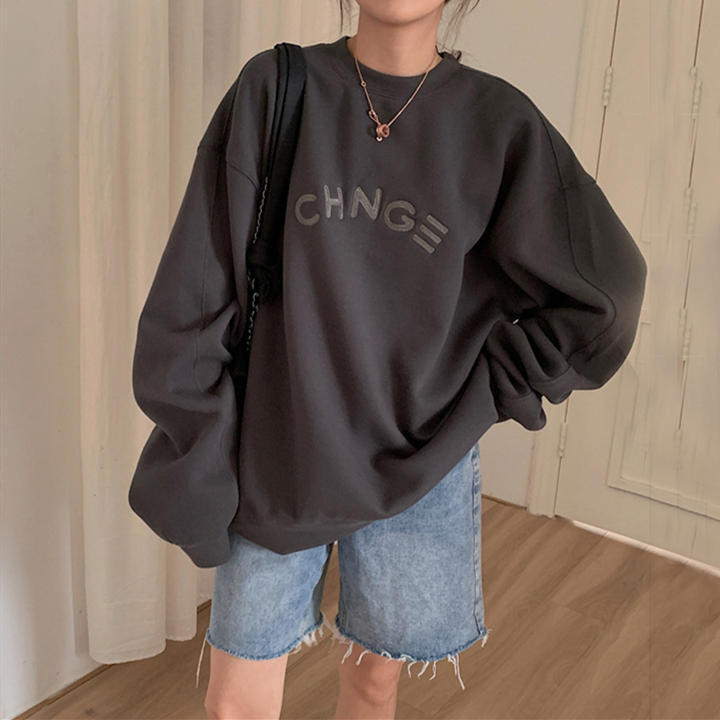 オルチャンファッション 韓国レディースファッション 6816 スウェット ビックシルエット 英字 ロゴスウェット カジュアル カップルコーデ カラー面開豊富 双子コーデ 流行オルチャンファッション 人気のプチプラ韓国レディースファッション新作通販 Aliceholly