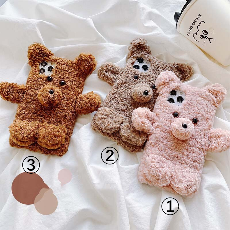 くま テディベア ファー ふわふわ 人形 Iphone ケース スマホケース 韓国 Menewshop