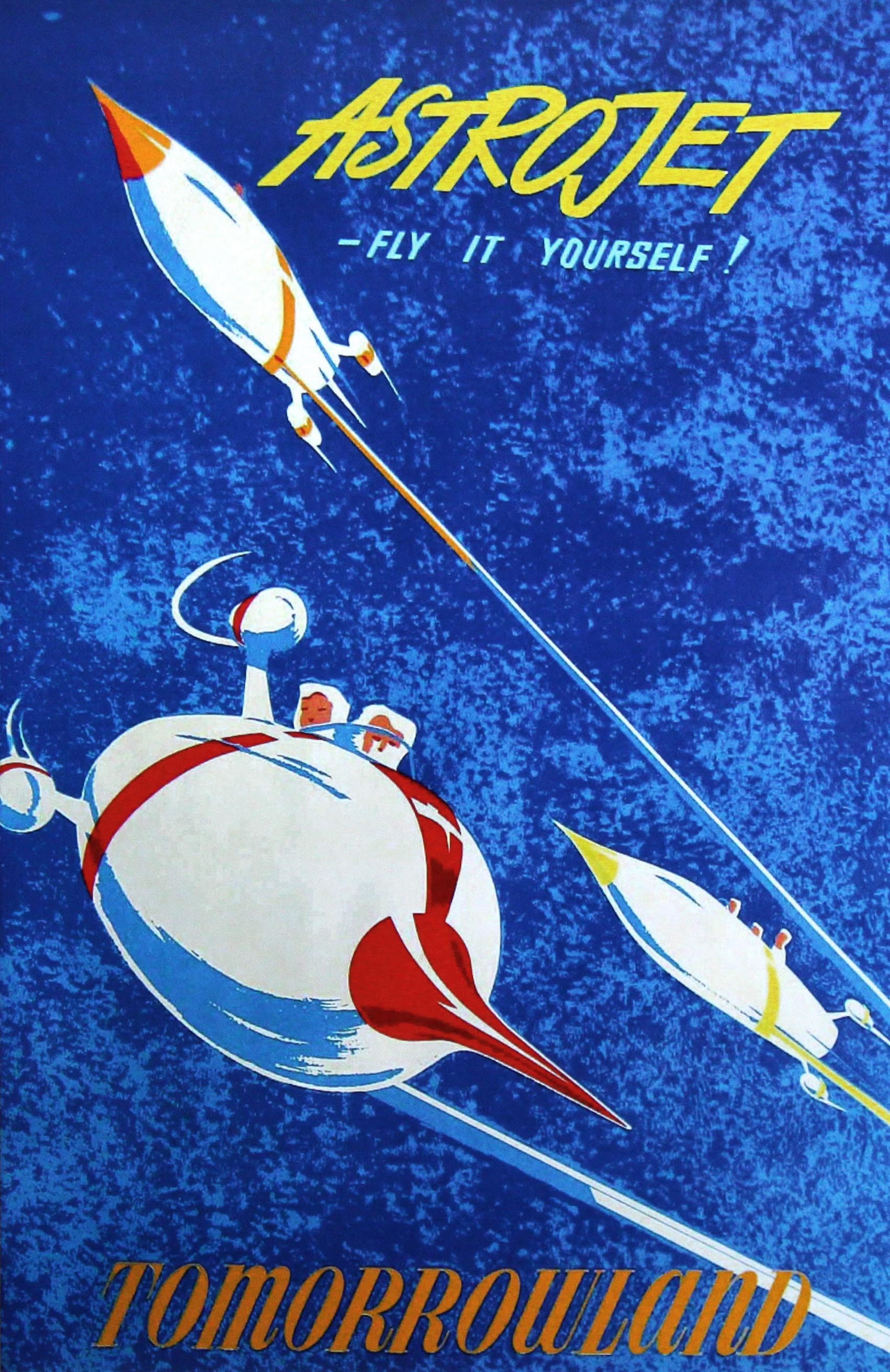 ディズニー テーマパーク トゥモローランド アストロジェット 展示用フック付ポスター ディズニー絵画 ポスター