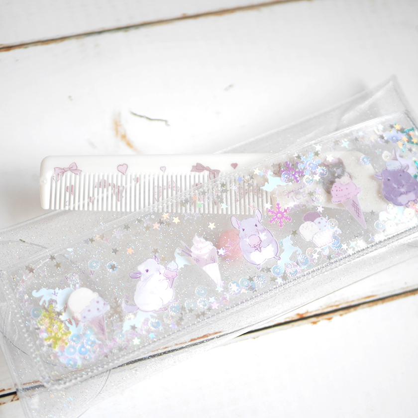 チンチラ グリッターペンケース Icecream チンチラ雑貨markcrown チンチラモチーフのオリジナルグッズshop