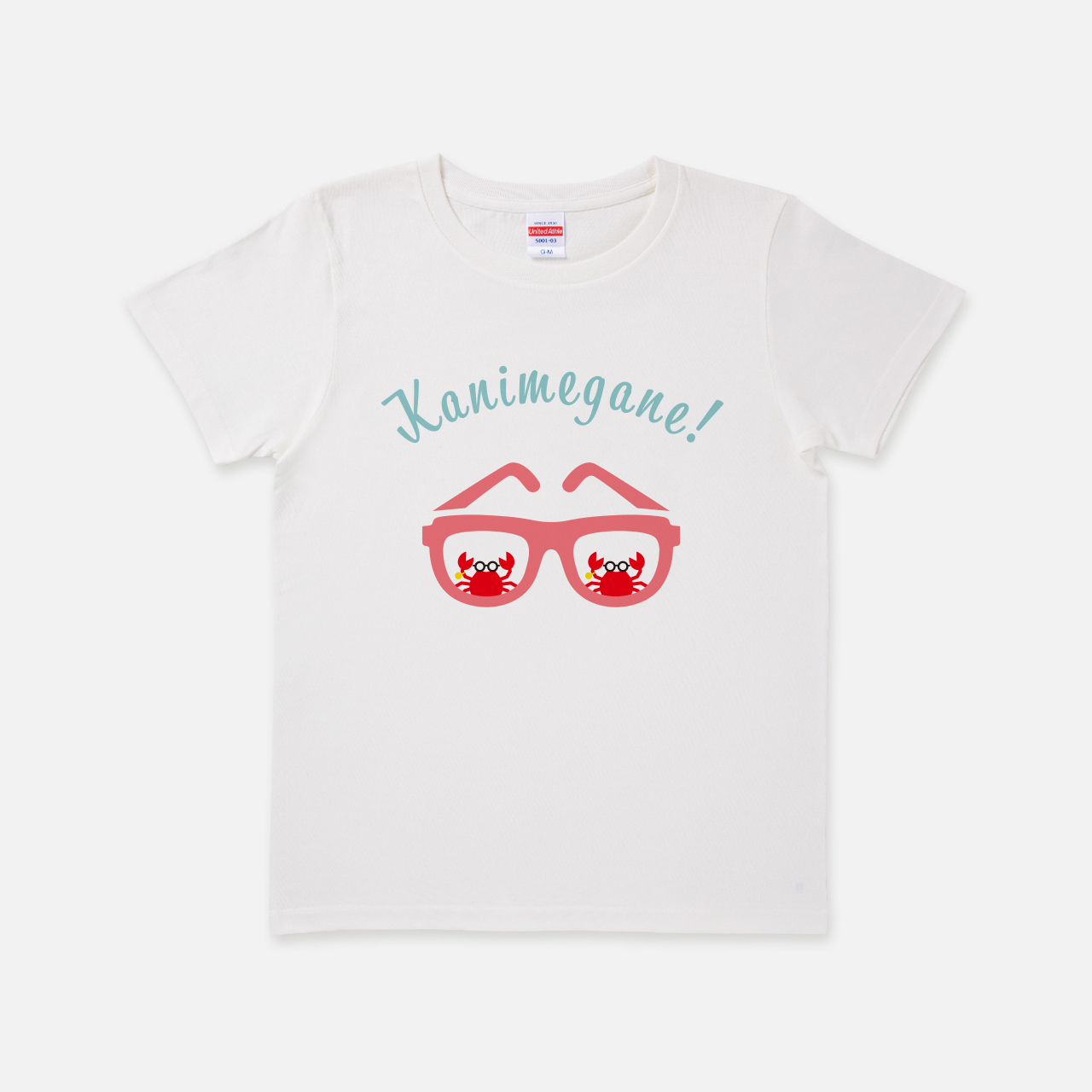 Tシャツ カニメガネ カニブラザーズ ユーロ風 バニラホワイト色 Ckaeru シカエル