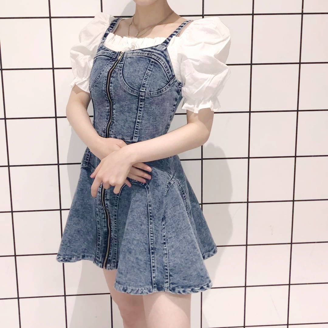 9 完売 再入荷 Zipケミカルデニムワンピース Volcan Aphrodite