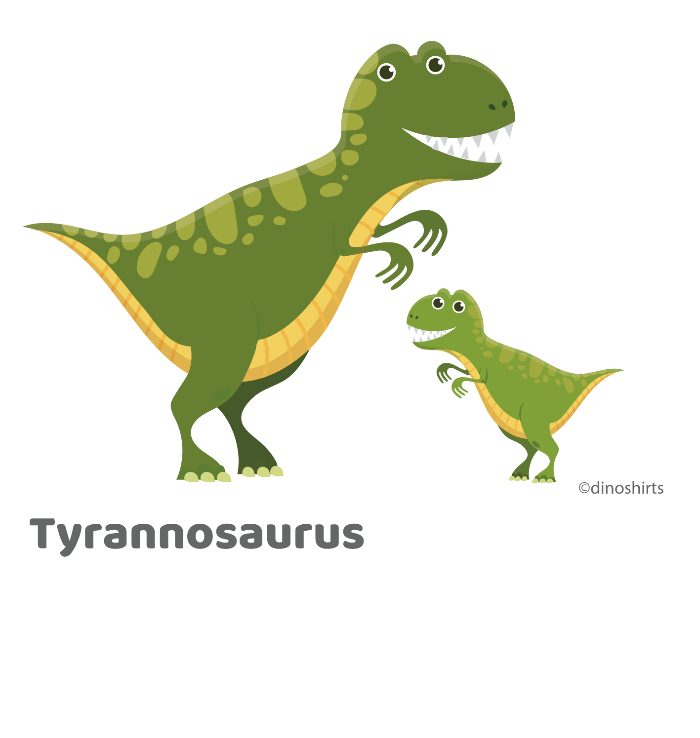 ティラノサウルス キッズtシャツ ホワイト Dinoshirts