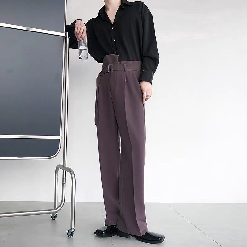 ハイウエストスラックスパンツ 2カラー Me0739 Budz 韓国メンズファッション通販サイト