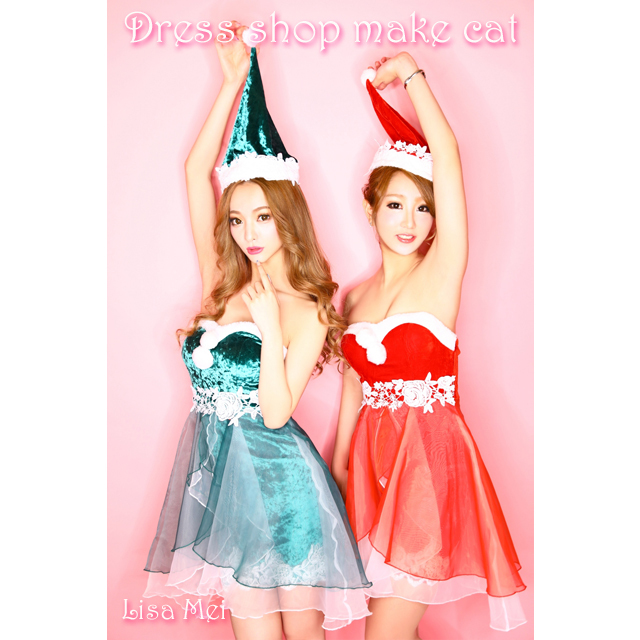 Makecat 即納 サンタコスチューム クリスマス サンタ衣装 仮装 コス 激安 1011 Dress Shop Make Cat Black ドレスショップメイクキャットブラック