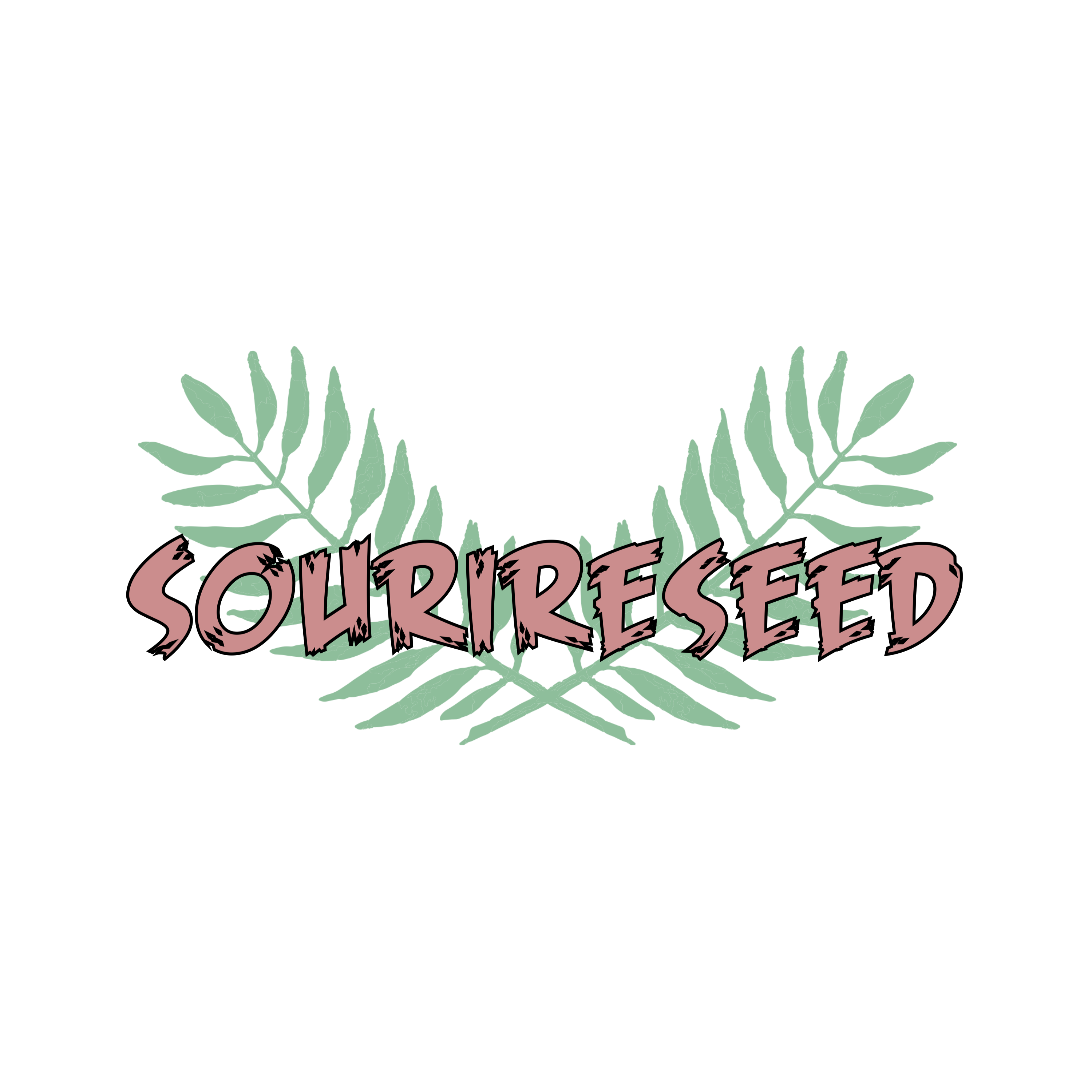 Sourireseed 南国の葉ロゴ パーカー アイビーグリーン Sourireseed