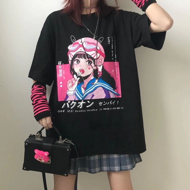 トップス アニメ図柄ファッションストリート系半袖tシャツn Yochico 独自のストリートトレンドを定義づけましょう