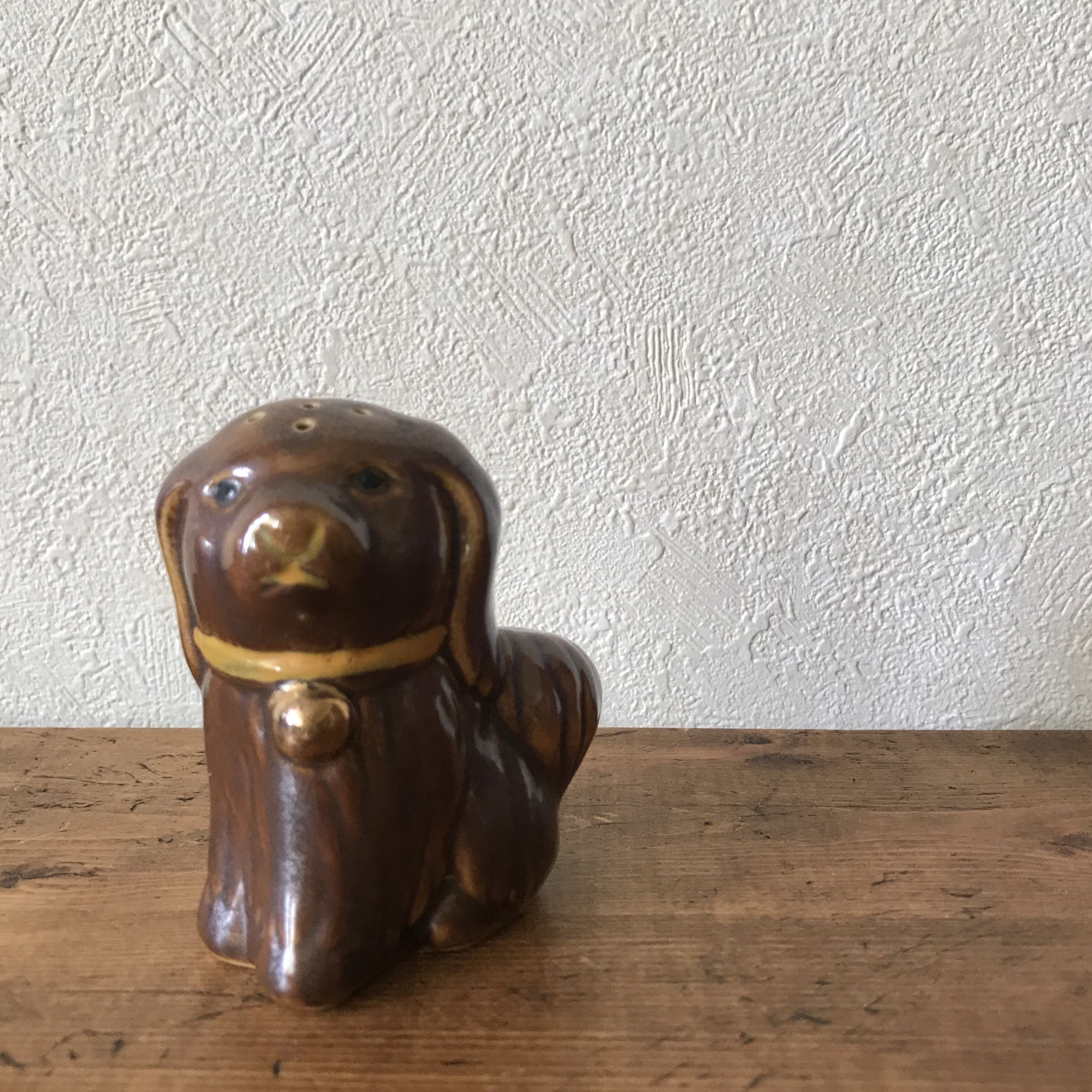茶色い犬のソルトケース Tsuitachi Craft Brocante 茶色い犬のソルトケース Tsuitachi Craft Brocante