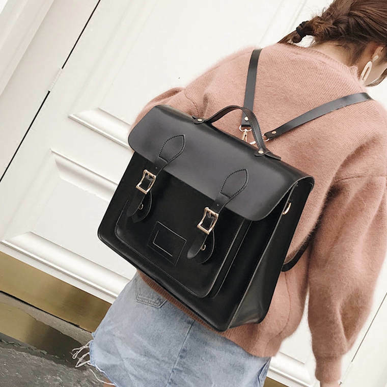 送料無料 便利な 3way レトロ 大人可愛い スクエア リュック ショルダーバッグ Lamitte Deco トレンド 韓国ファッション ショップ