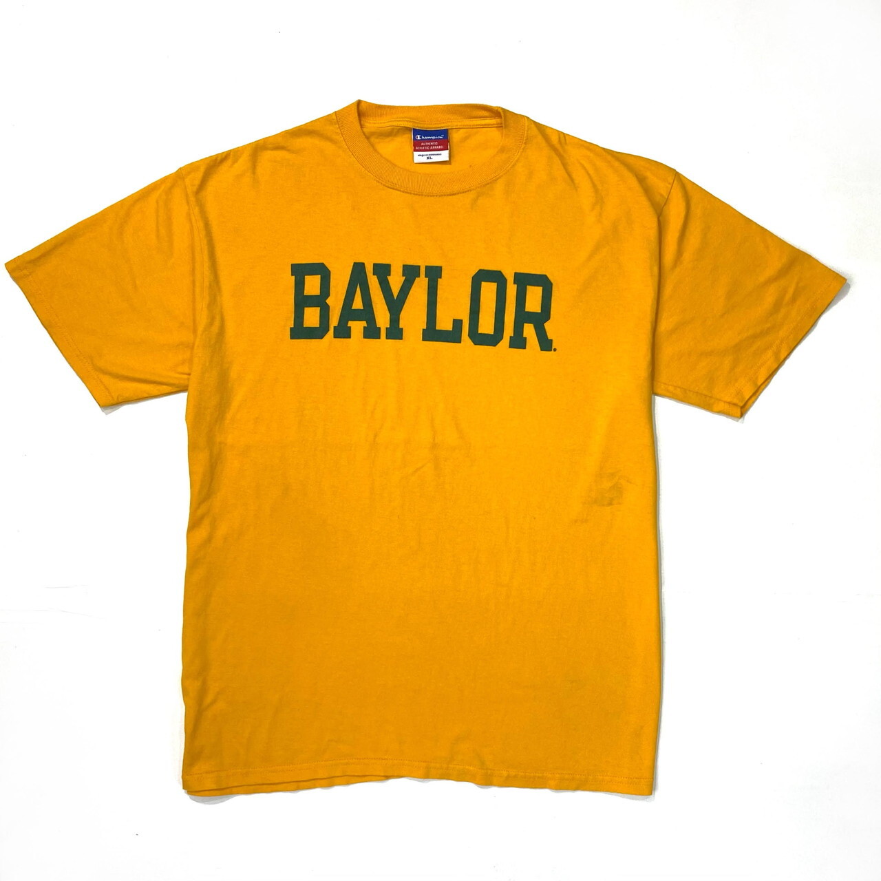 3色タグ Champion チャンピオン Baylor フロント ロゴ プリントtシャツ メンズxl レディース 古着 イエロー 黄色 Tシャツ Sa2107 Cave 古着屋 公式 古着通販サイト