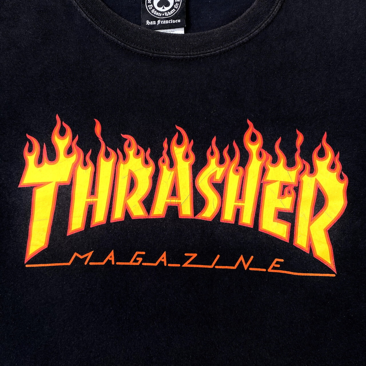 Thrasher Flame Logo スラッシャー フレイム ロゴtシャツ Usa企画 メンズxl 古着 ｔシャツ Sa Cave 古着屋 公式 古着通販サイト