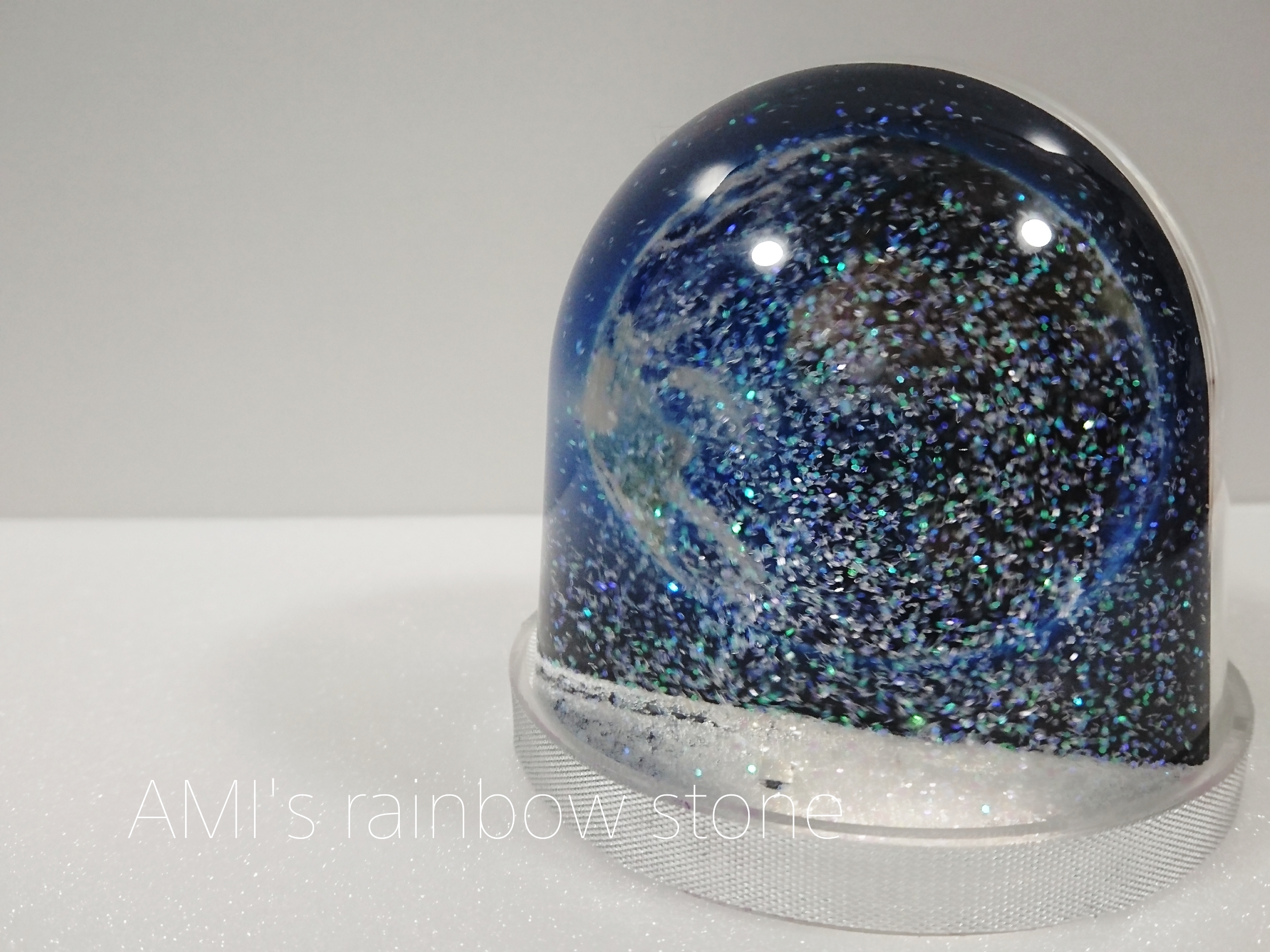 仕様変更 スノードーム 宇宙 Cosmos 天然石 Ami S Rainbow Stone