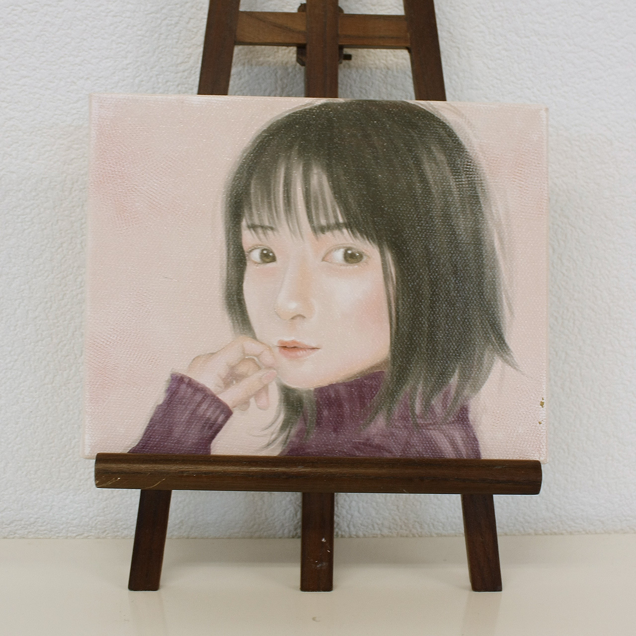慕う 油彩画家 イラストレーター 浜地彩 キャンバスプリントパネル F０号 とうべつ商店街 Made In Tobetsu