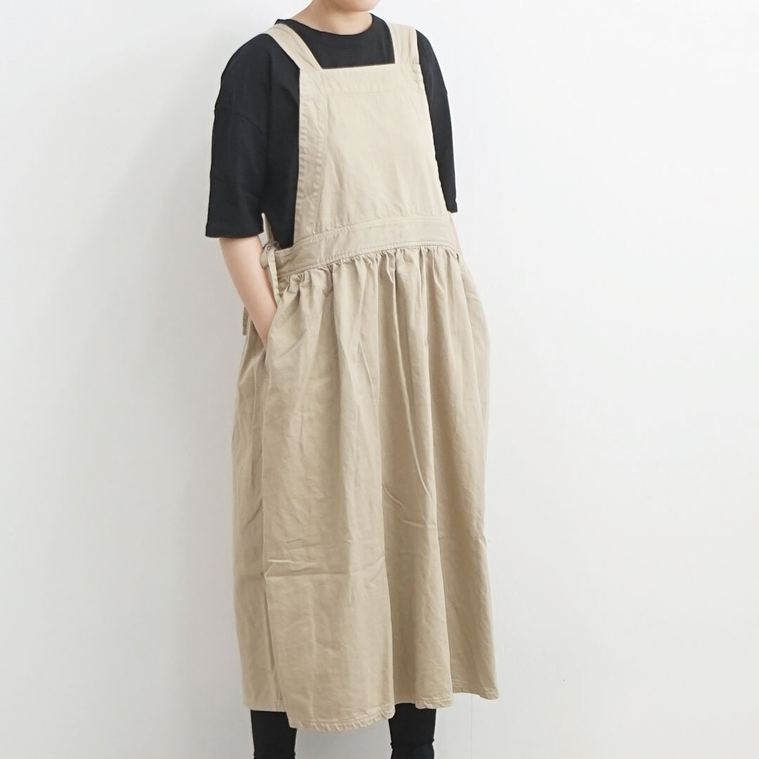 Ichi イチ 前後2wayツイルエプロンワンピース 返品交換不可 品番 Es Life エスライフ