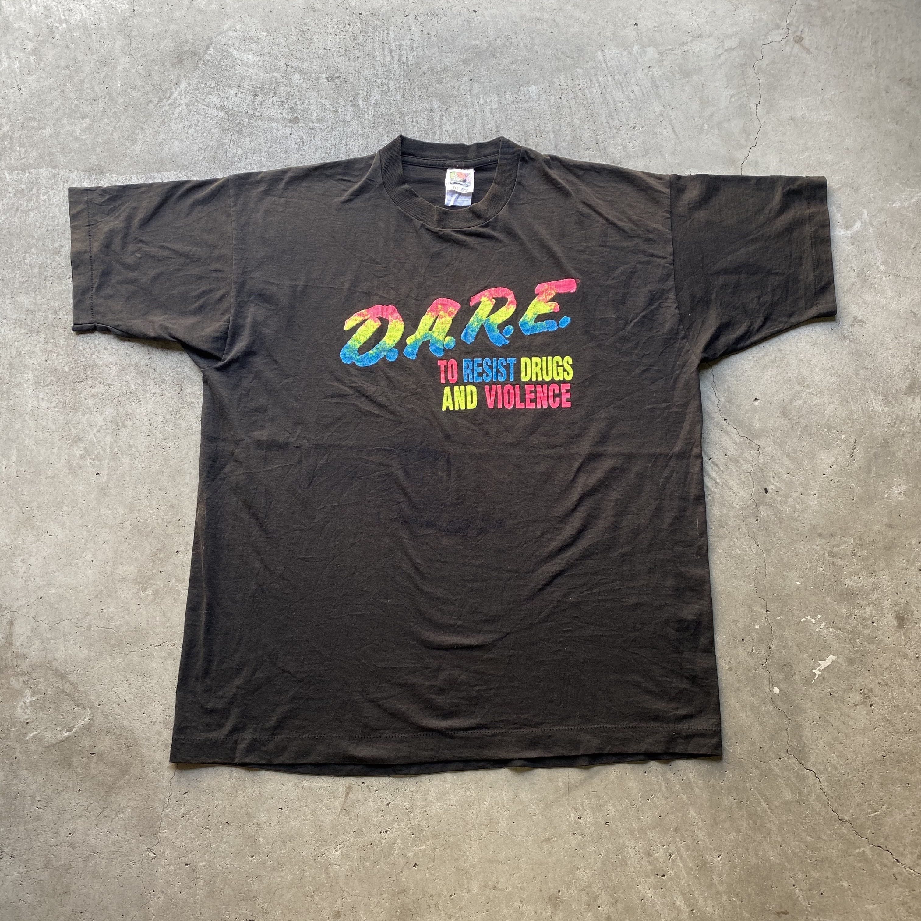 D A R E プリントtシャツ Usa製 メンズxl 古着 Tシャツ Al Cave 古着屋 公式 古着通販サイト All Off開催中