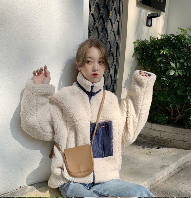 送料無料 アウター ボアブルゾン ボア もこもこ ジャケット コート 秋冬 かわいい 韓国 ハイネック オーバーサイズ 大きめサイズ Ot 069kj ワンピースコーデのお店 Flower Silhouette