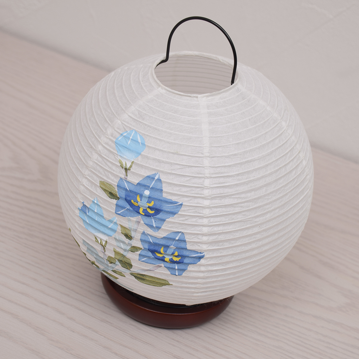 ほのか華3号 桔梗 盆提灯 モダン おしゃれ コンパクト ミニ 岐阜提灯 Suzutame 雛人形 五月人形 羽子板 破魔弓 盆提灯 鈴為 スズタメ