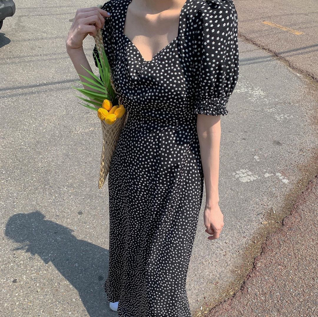 フラワーロングワンピース A0563 Andrabbit アンドラビット 韓国レディースファッション通販